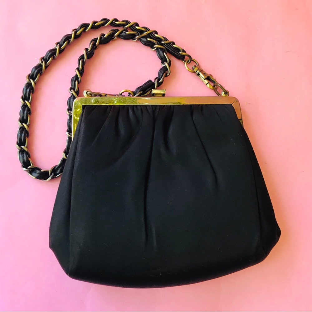 Vintage black/gold mini bag with coin purse - Picture 10 of 15